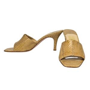 Salvatore Ferragamo Genuine Python Snakeskin Mules – (Narrow)